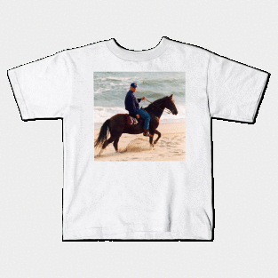 Bill Clinton riding a horse Kids T-Shirt